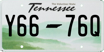 TN license plate Y6676Q
