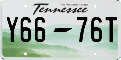 TN license plate Y6676T