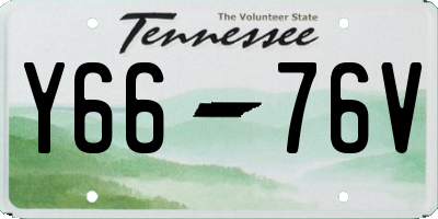 TN license plate Y6676V