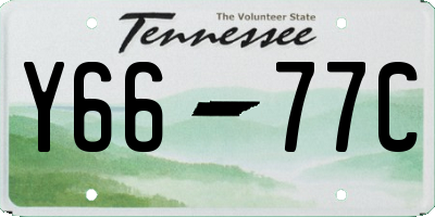 TN license plate Y6677C