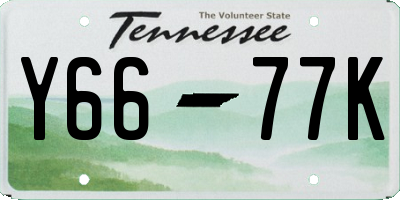 TN license plate Y6677K