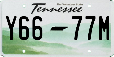 TN license plate Y6677M