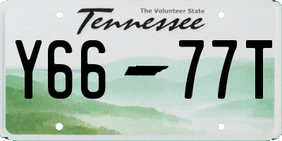 TN license plate Y6677T