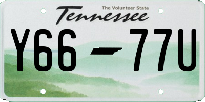 TN license plate Y6677U