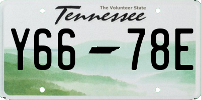 TN license plate Y6678E