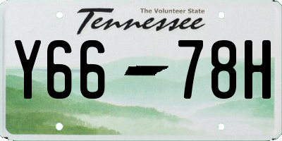 TN license plate Y6678H