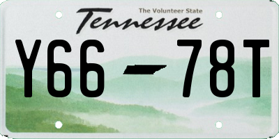 TN license plate Y6678T