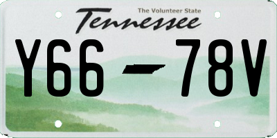 TN license plate Y6678V