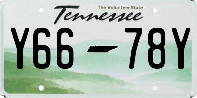 TN license plate Y6678Y
