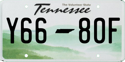 TN license plate Y6680F