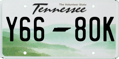 TN license plate Y6680K