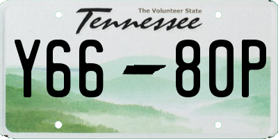 TN license plate Y6680P
