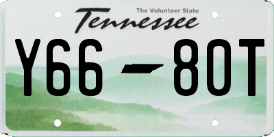 TN license plate Y6680T