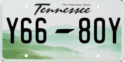 TN license plate Y6680Y