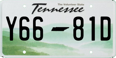 TN license plate Y6681D