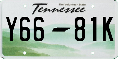 TN license plate Y6681K