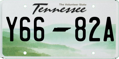 TN license plate Y6682A
