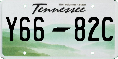 TN license plate Y6682C