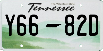 TN license plate Y6682D