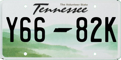 TN license plate Y6682K