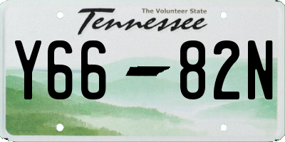 TN license plate Y6682N