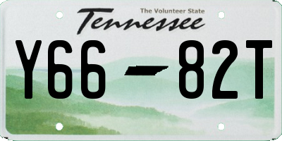 TN license plate Y6682T