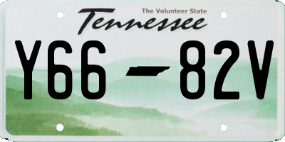 TN license plate Y6682V