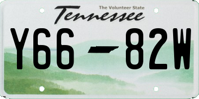 TN license plate Y6682W