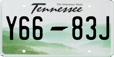 TN license plate Y6683J
