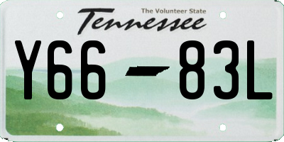 TN license plate Y6683L