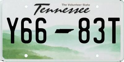 TN license plate Y6683T