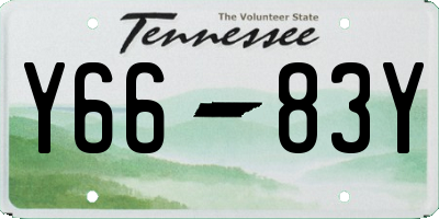 TN license plate Y6683Y