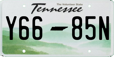 TN license plate Y6685N