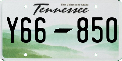 TN license plate Y6685O