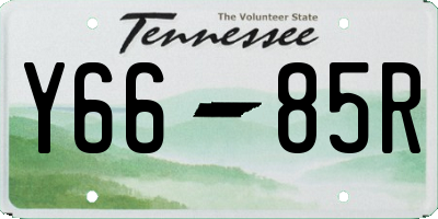 TN license plate Y6685R