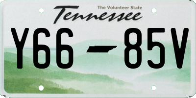 TN license plate Y6685V