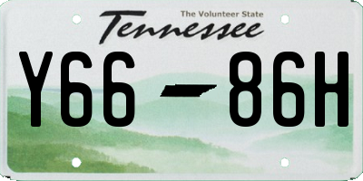 TN license plate Y6686H