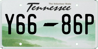 TN license plate Y6686P