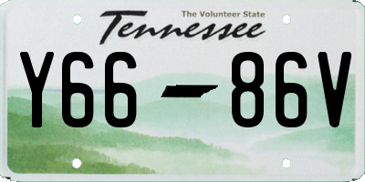TN license plate Y6686V