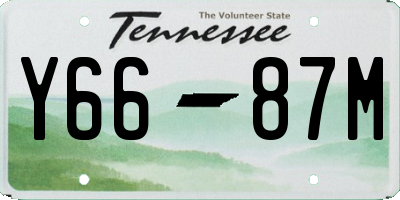 TN license plate Y6687M