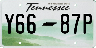 TN license plate Y6687P