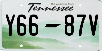TN license plate Y6687V
