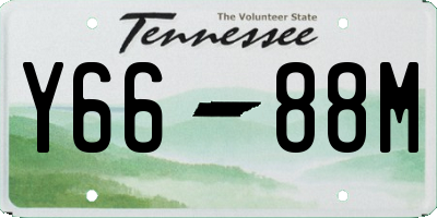 TN license plate Y6688M