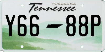 TN license plate Y6688P