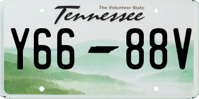 TN license plate Y6688V