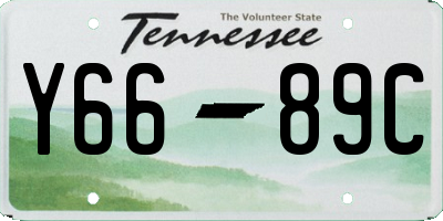 TN license plate Y6689C