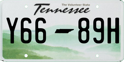 TN license plate Y6689H