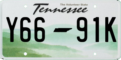 TN license plate Y6691K