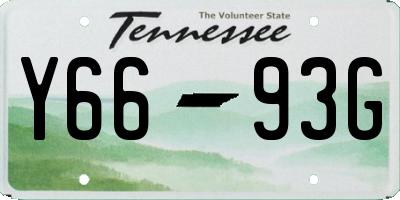 TN license plate Y6693G