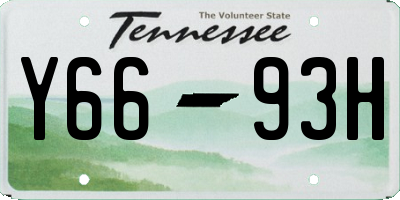 TN license plate Y6693H